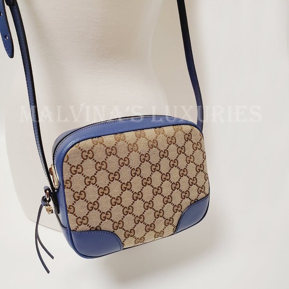 GUCCI BAG 449413 MINI BREE CROSSBODY CAMERA CASE GG GUCCISSIMA LOGO CANVAS - Picture 9 of 16